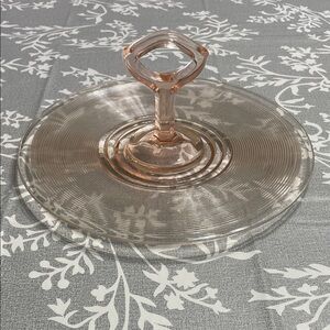 Elegant Rose Gold Glass Cake Stand